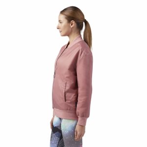 Reebok Studio Favourites Bomber Jacke Damen - Rosa - DE 461-HBL